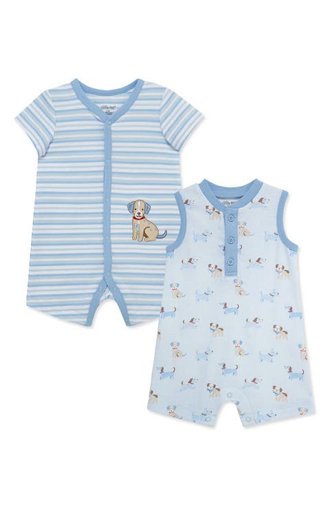 2-Pack Sleeveless Cotton Rompers (Baby)