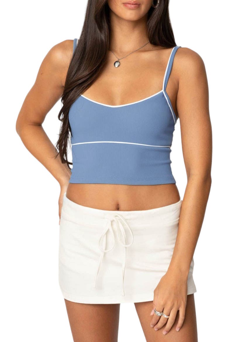 Contrast Crop Camisole, Main, color, BLUE