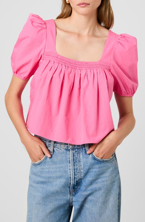 Cambria Cotton Puff Sleeve Top