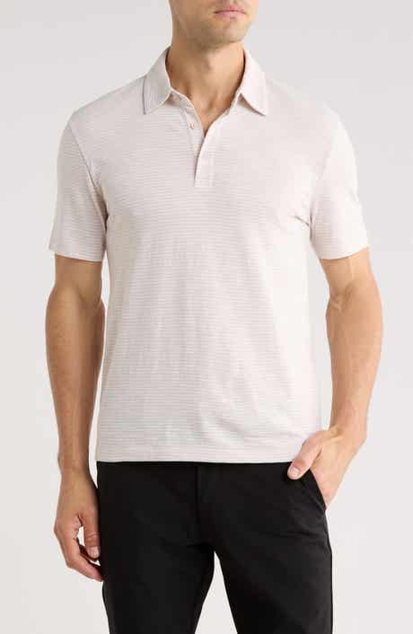 Vince Stripe Cotton Slub Polo