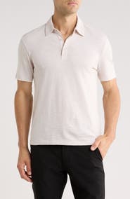 Vince Stripe Cotton Slub Polo