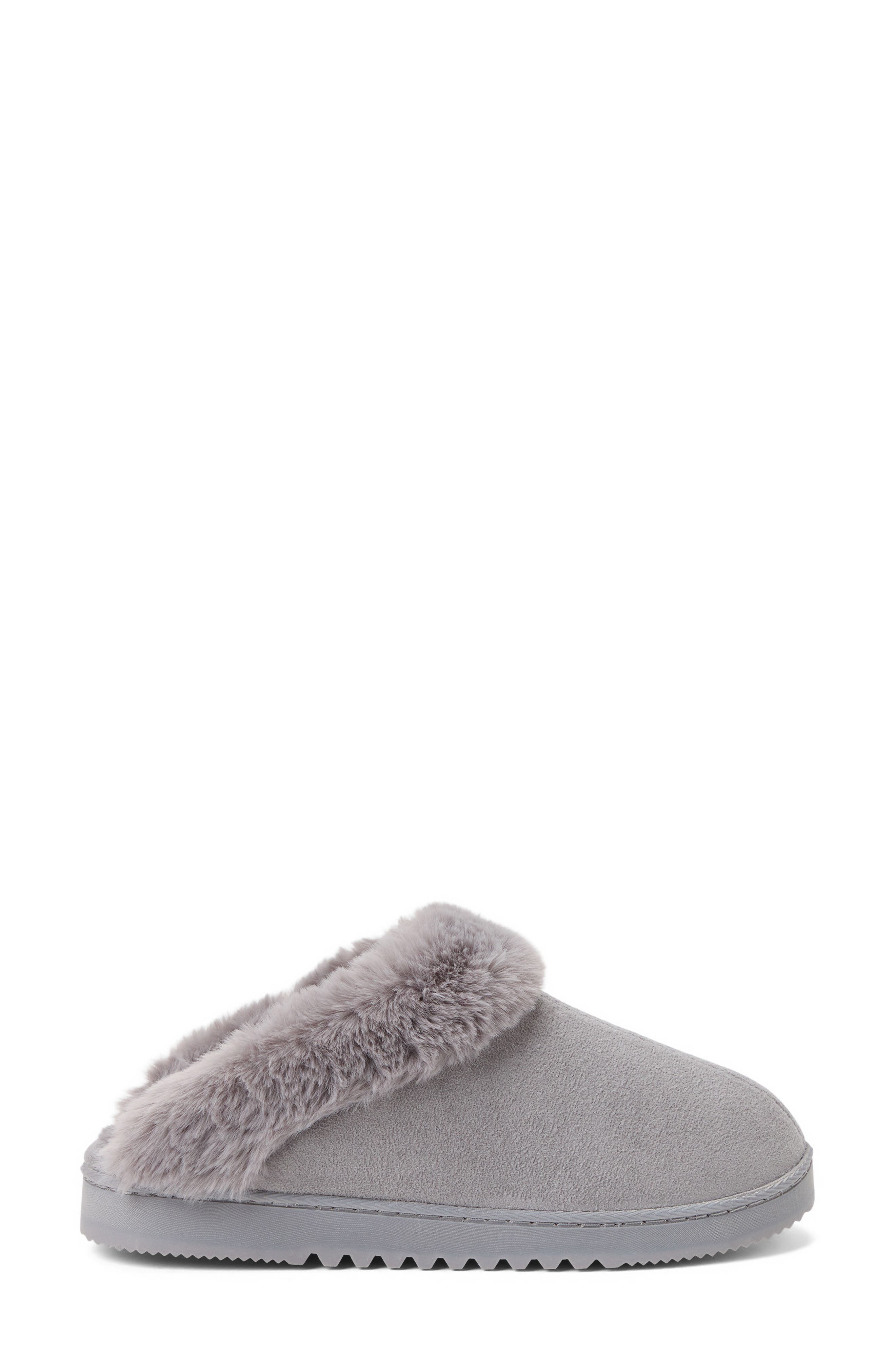Hillary Faux Suede Scuff Slipper, Alternate, color, GREY