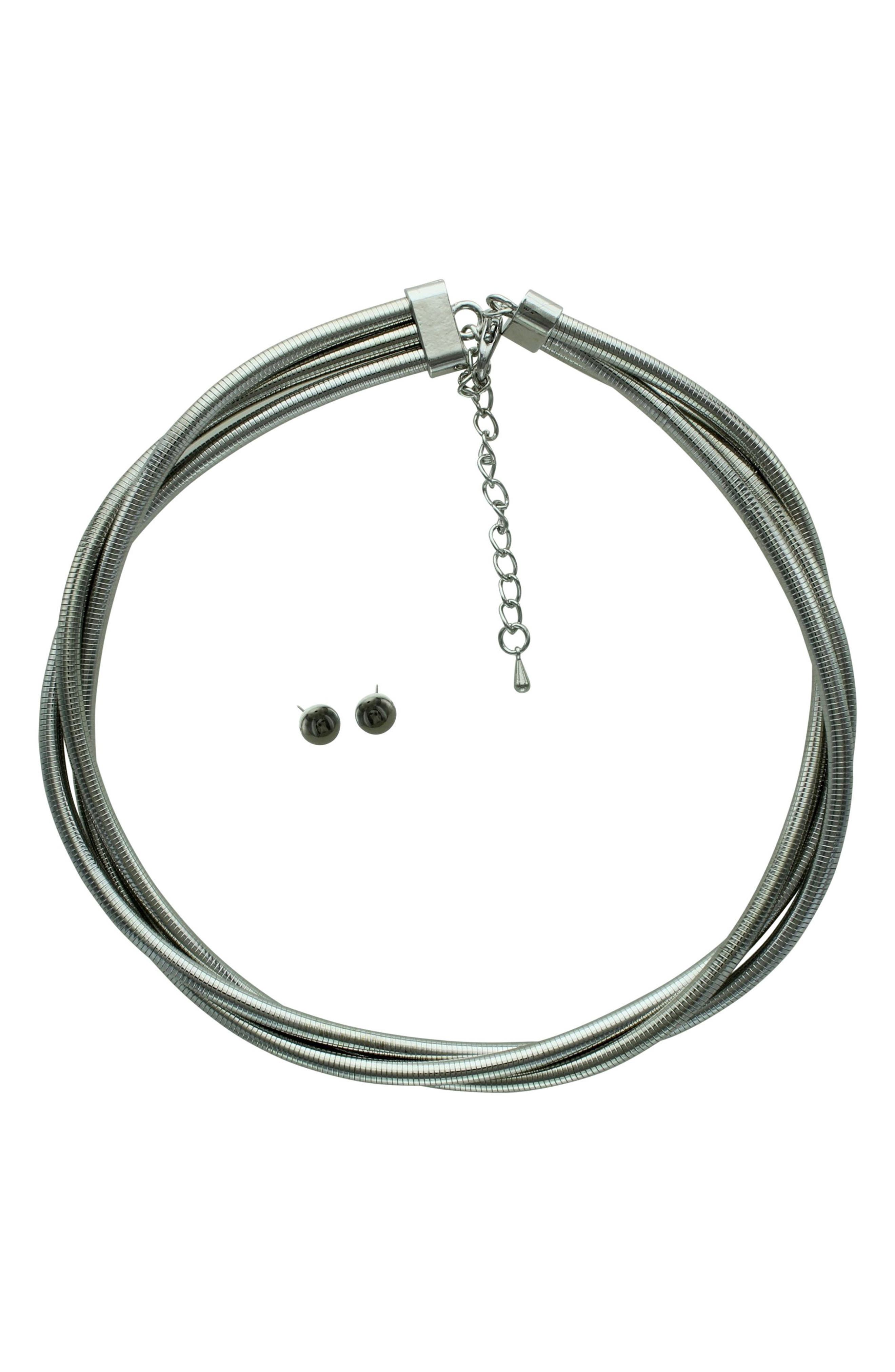 OLIVIA WELLES Twist Tube Chain Necklace