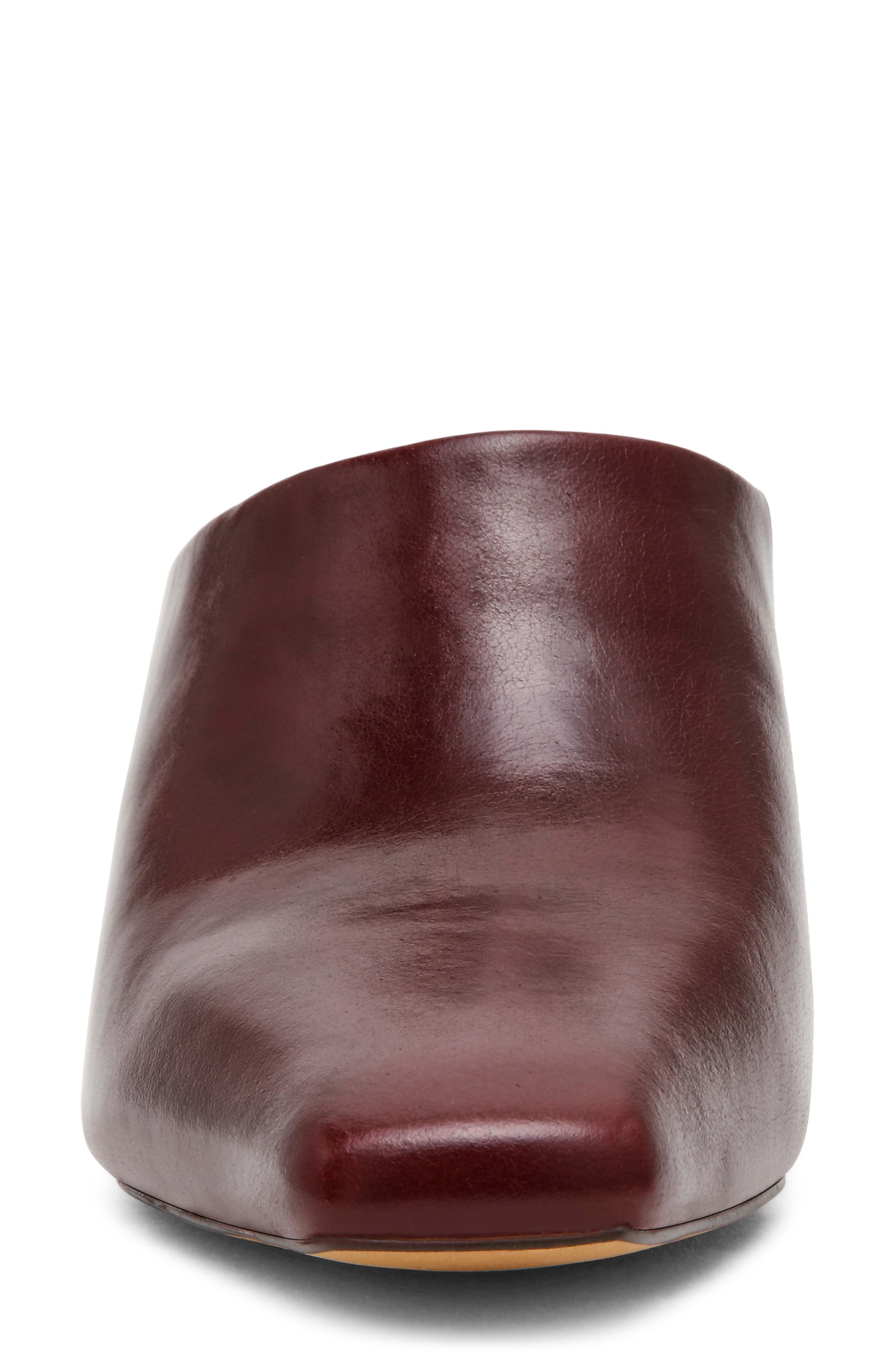Jamason Leather Heeled Mule, Alternate, color, BURGUNDY LEATHER