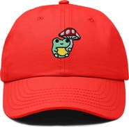 Dalix Mushroom Frog Embroidered Hat