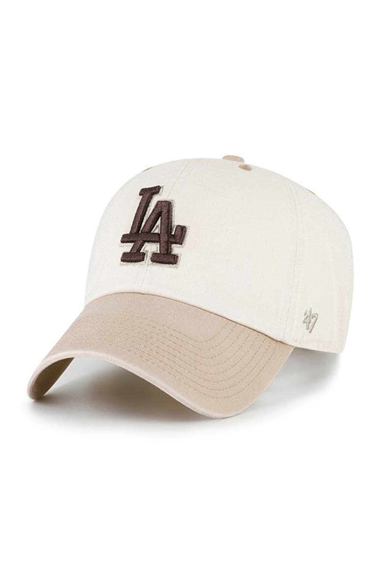 Men's '47  Natural/Tan Los Angeles Dodgers Neutral Terrain Clean Up Adjustable Hat, Main, color, Natural