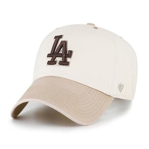 Men's '47  Natural/Tan Los Angeles Dodgers Neutral Terrain Clean Up Adjustable Hat