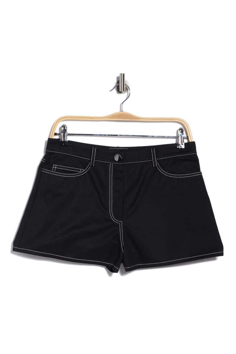 Denim Shorts, Alternate, color, BLACK