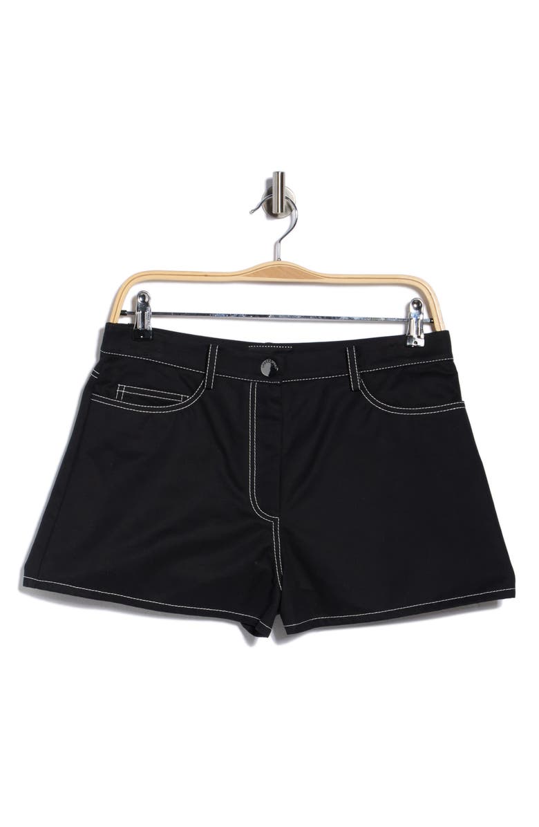 Longchamp Denim Shorts, Alternate, color, Black