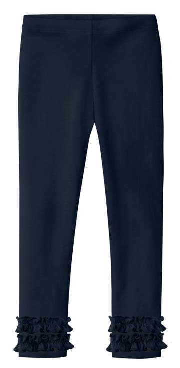 Girls Soft 100% Cotton Ruffle Leggings