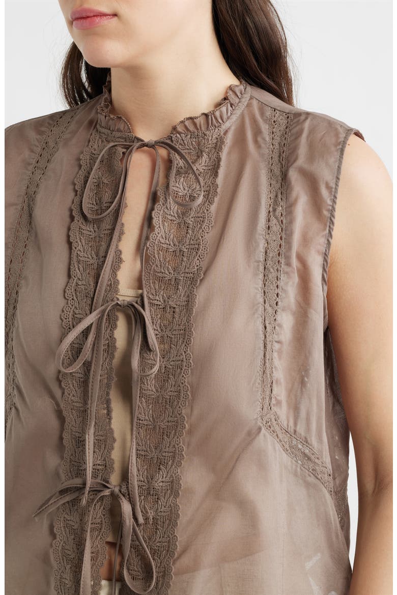 Rodas Lace Sleeveless Top, Alternate, color, VISON