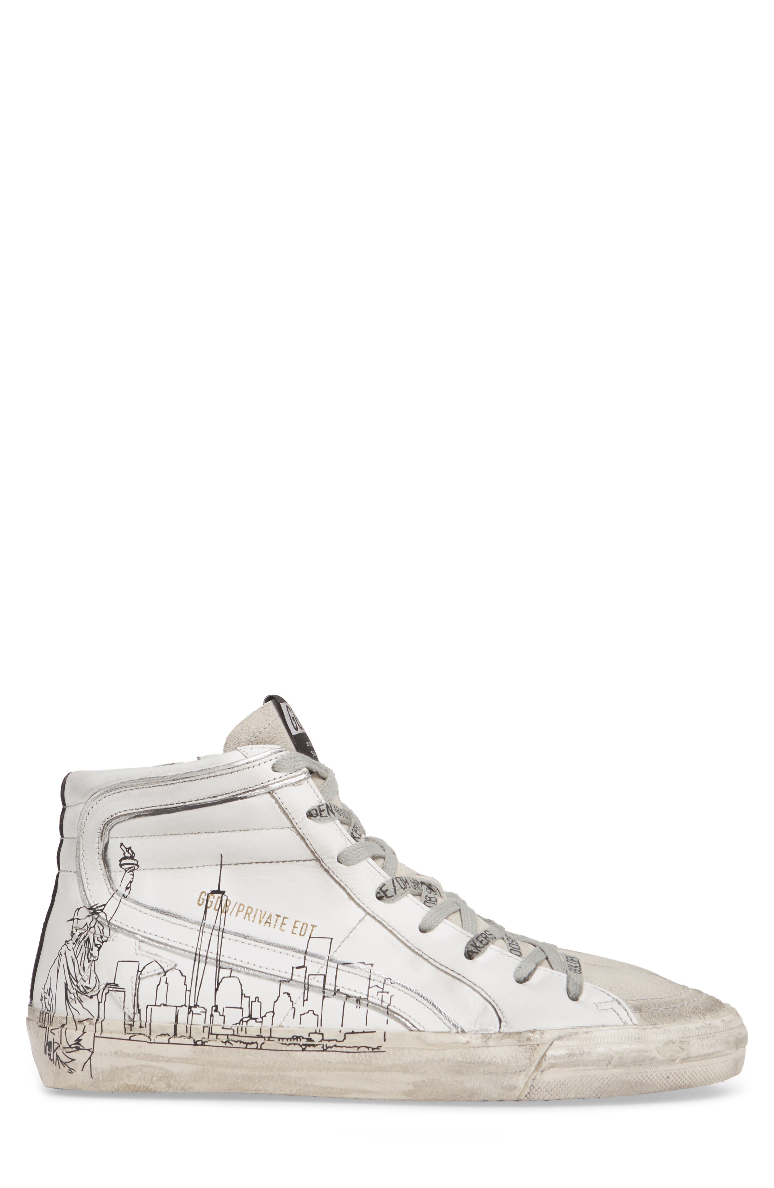 Golden Goose Slide NYC Graphic High Top Sneaker, Alternate, color, 