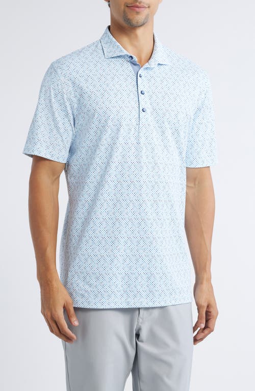 Johnnie-o Razz Dot Print Prep-formance Golf Polo In Blue