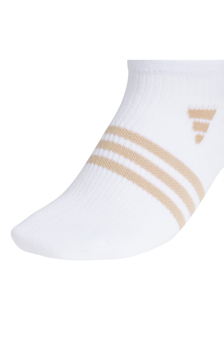 adidas Superlite 3.0 6-Pack Ankle Socks, Alternate, color, White/ Sandstone/ Teal