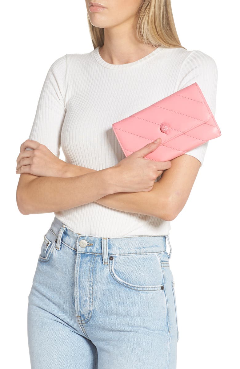 Kurt Geiger London Soho Drench Leather Wallet on a Chain, Alternate, color,