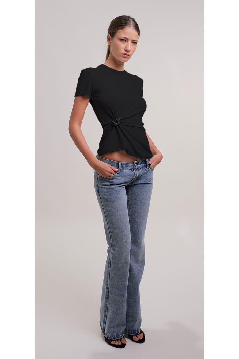 Papper Ripple T Shirt, Alternate, color, Black