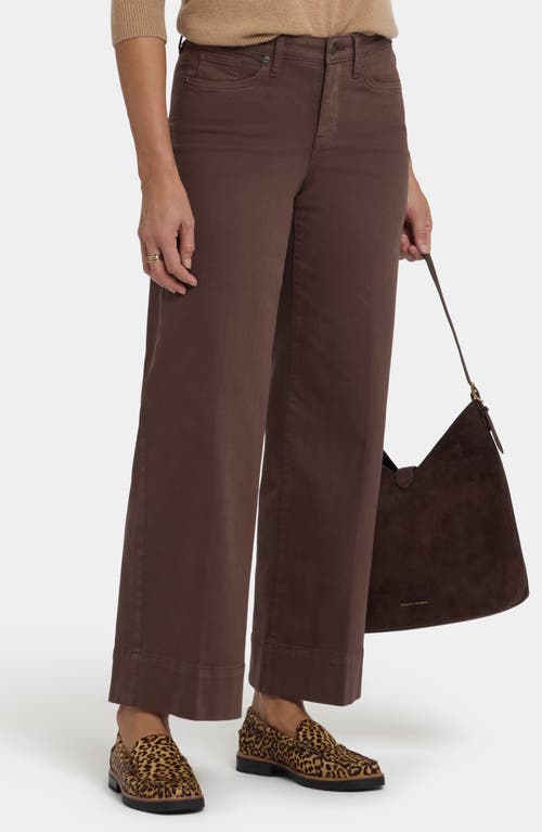 Nydj Teresa High Waist Wide Leg Ankle Jeans In Brown