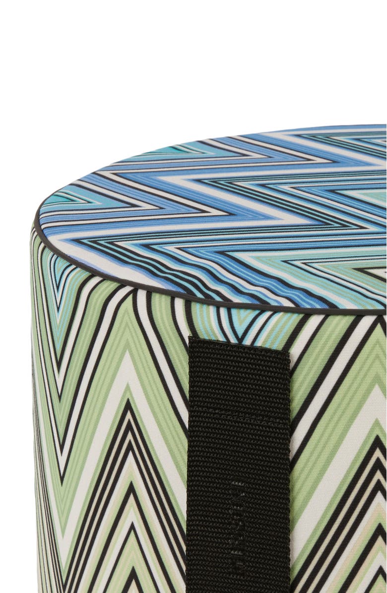 Missoni Home Kew Outdoor Cylinder Pouf 40x30, Alternate, color, Blue