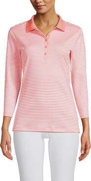 Lands' End 3/4 Sleeve Supima Cotton Polo Shirt