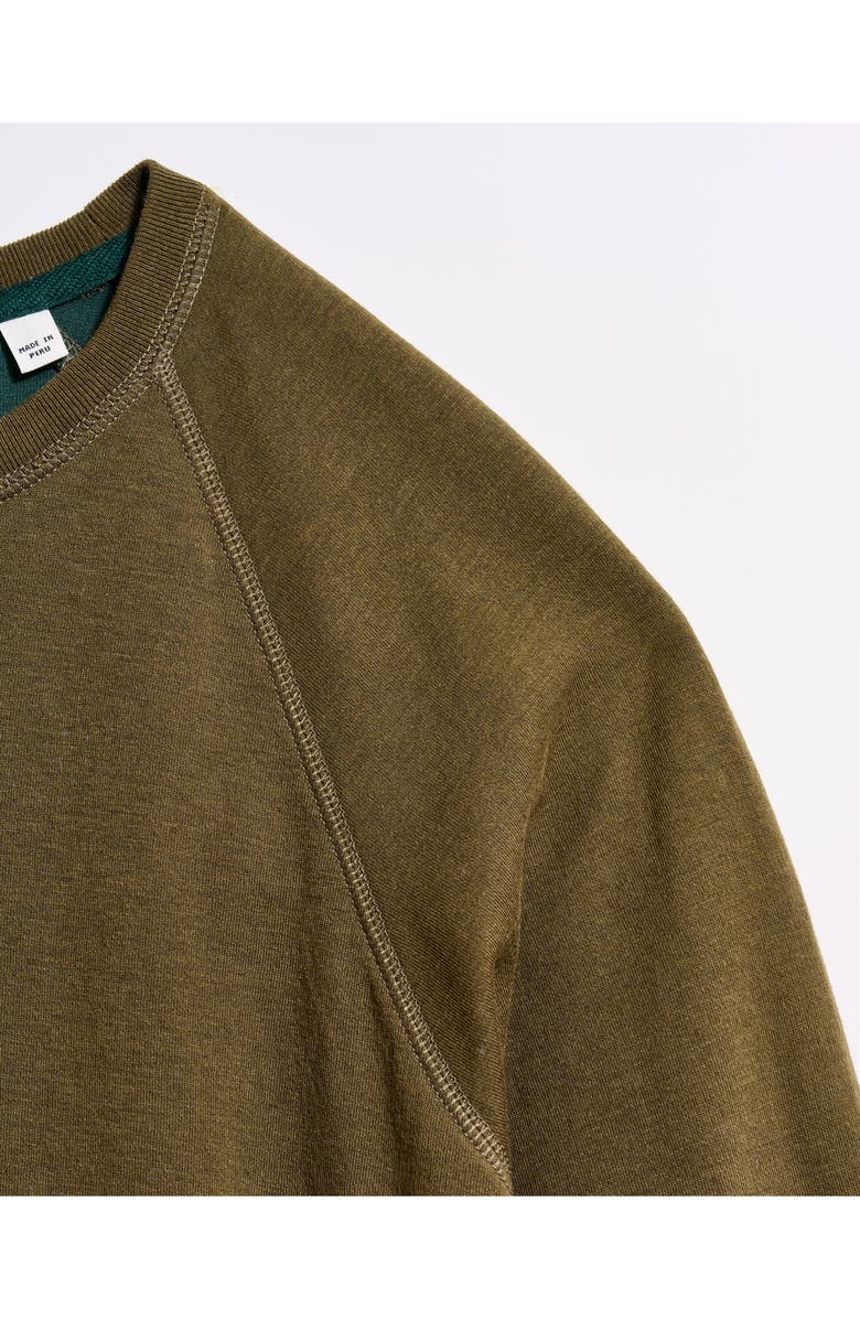 Billy Reid Long Sleeve Cotton & Modal Crewneck T-Shirt, Alternate, color, Dark Olive