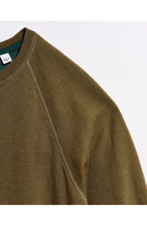 Billy Reid Long Sleeve Cotton & Modal Crewneck T-shirt In Green