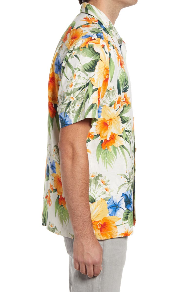 Tommy Bahama Canopy Kaleidoscope Silk Button-Up Shirt, Alternate, color, 
