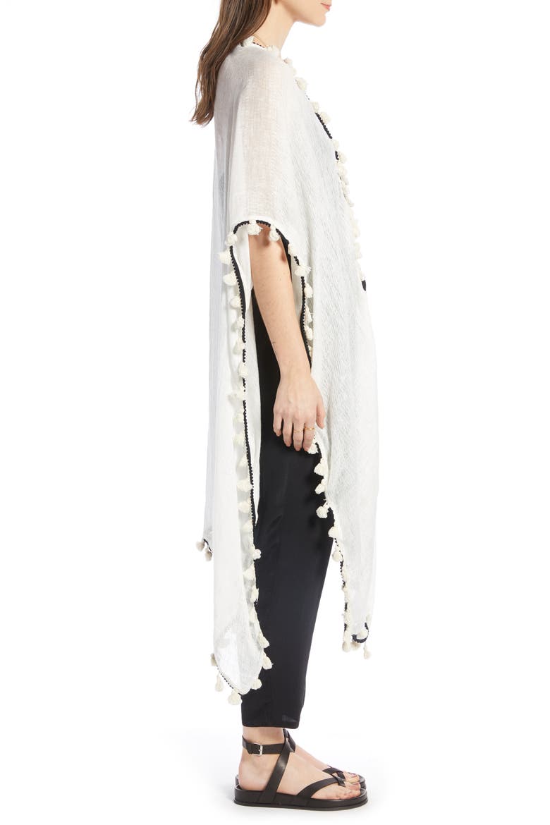 Tassel Trim Wrap, Alternate, color, IVORY