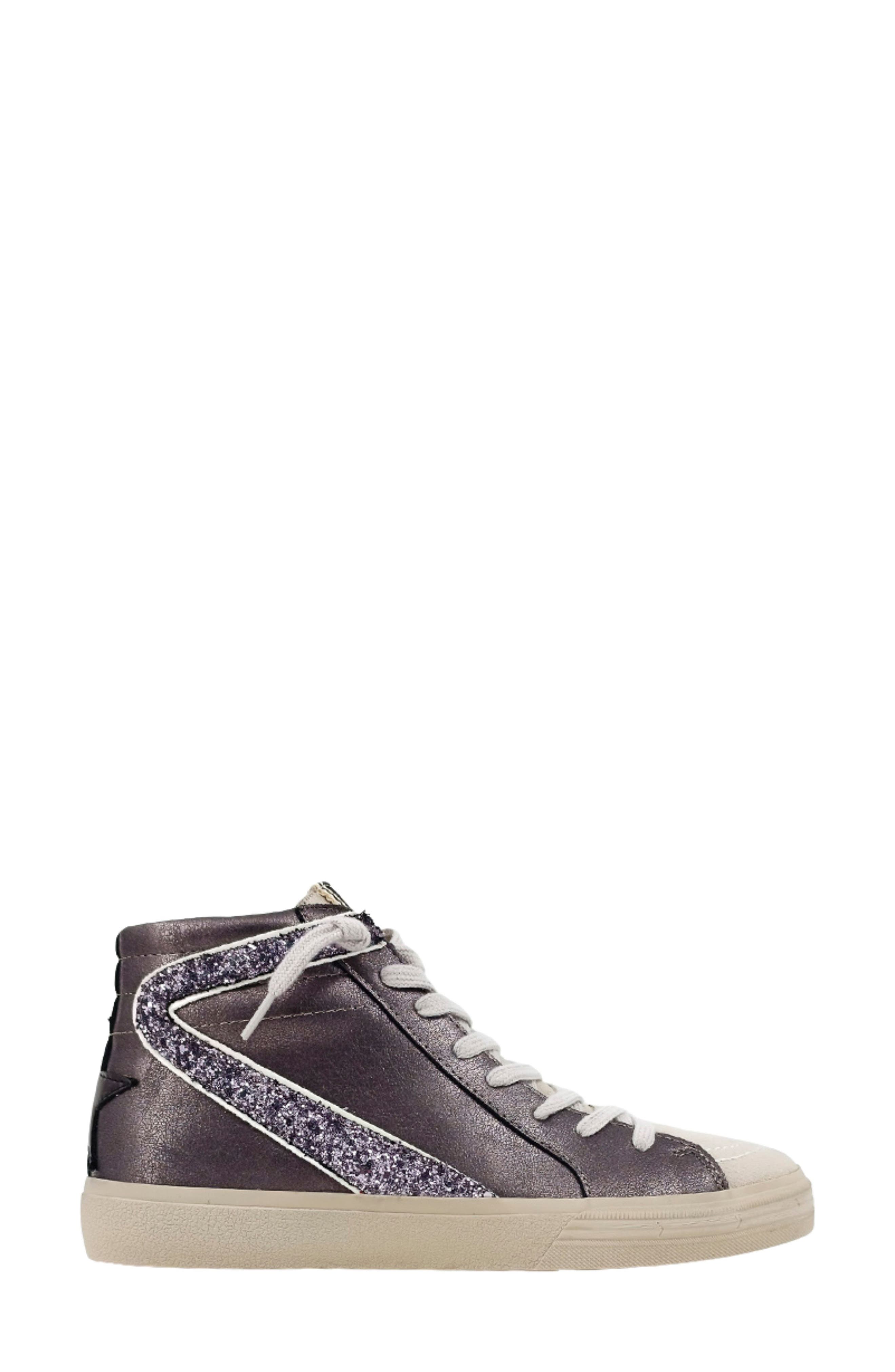 SHUSHOP Rooney High-Top Sneaker, Alternate, color, Gunmetal