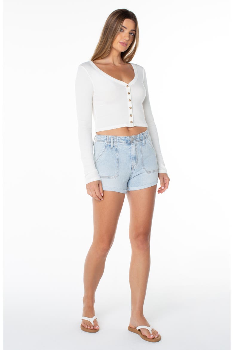 Terrace Cropped Long Sleeve Top, Alternate, color, CLOUD DANCER
