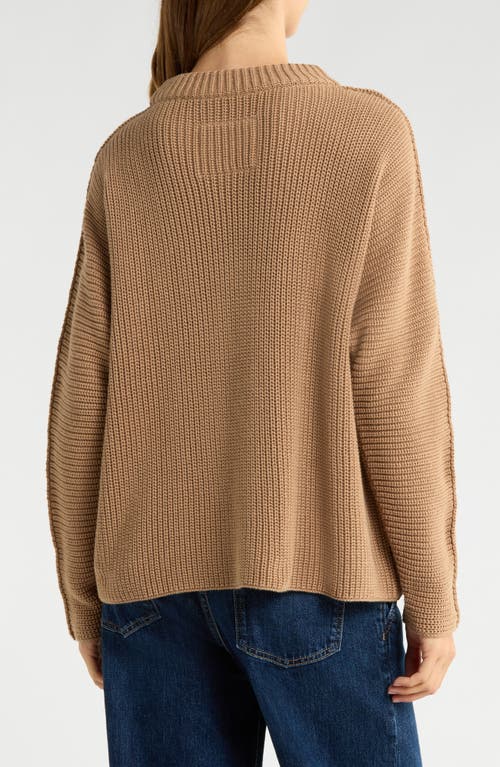 Frank & Eileen Montecito Cotton Sweater In Brown