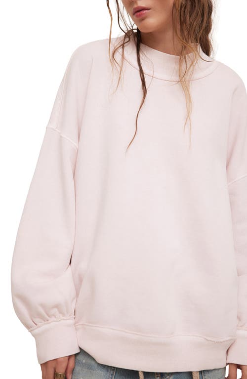 Free People Palm Springs Mock Neck Cotton Fleece Sweatshirt In Multi