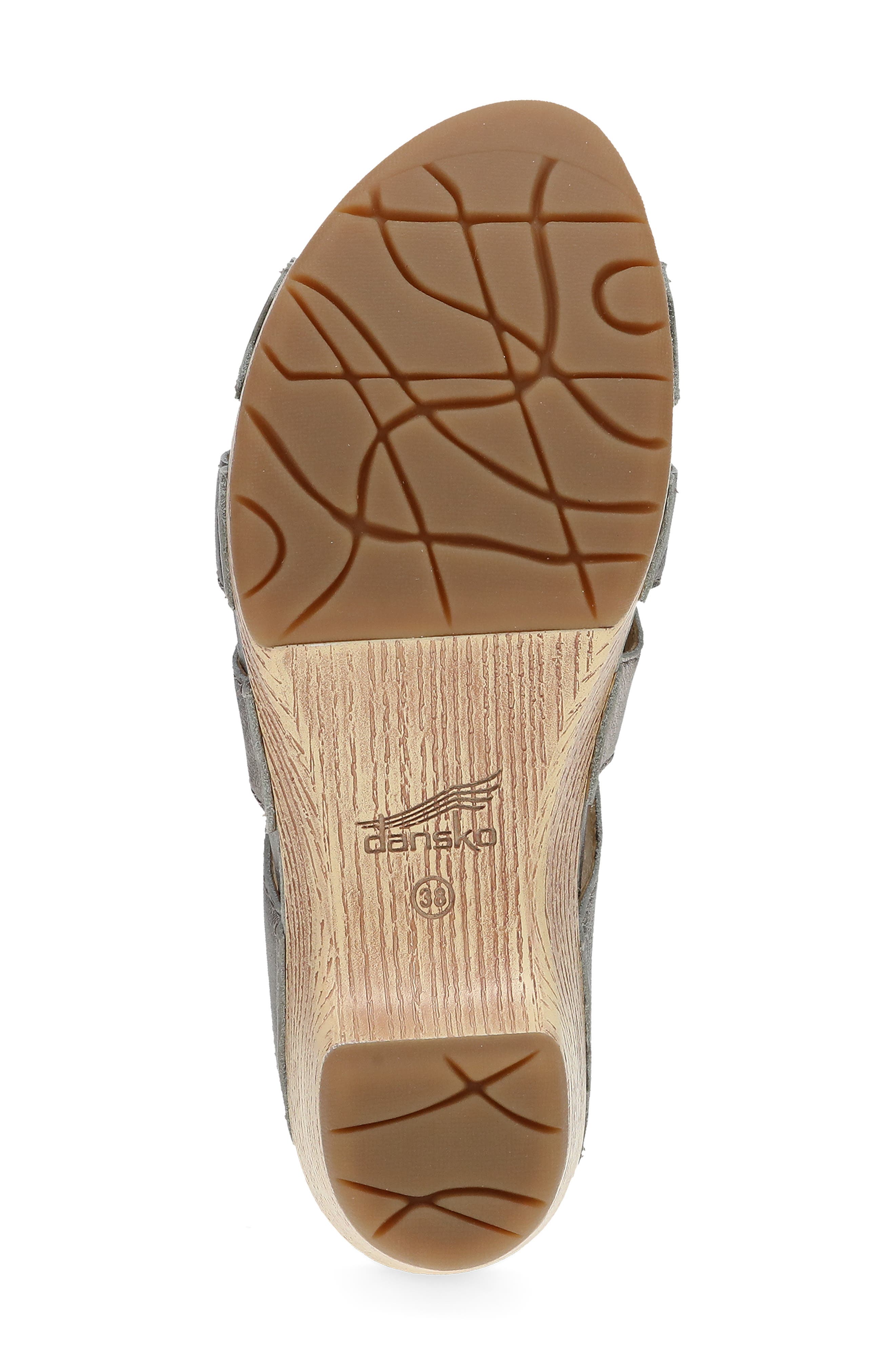 Dansko Lyndi Platform Slide Sandal, Alternate, color, Platino Metallic