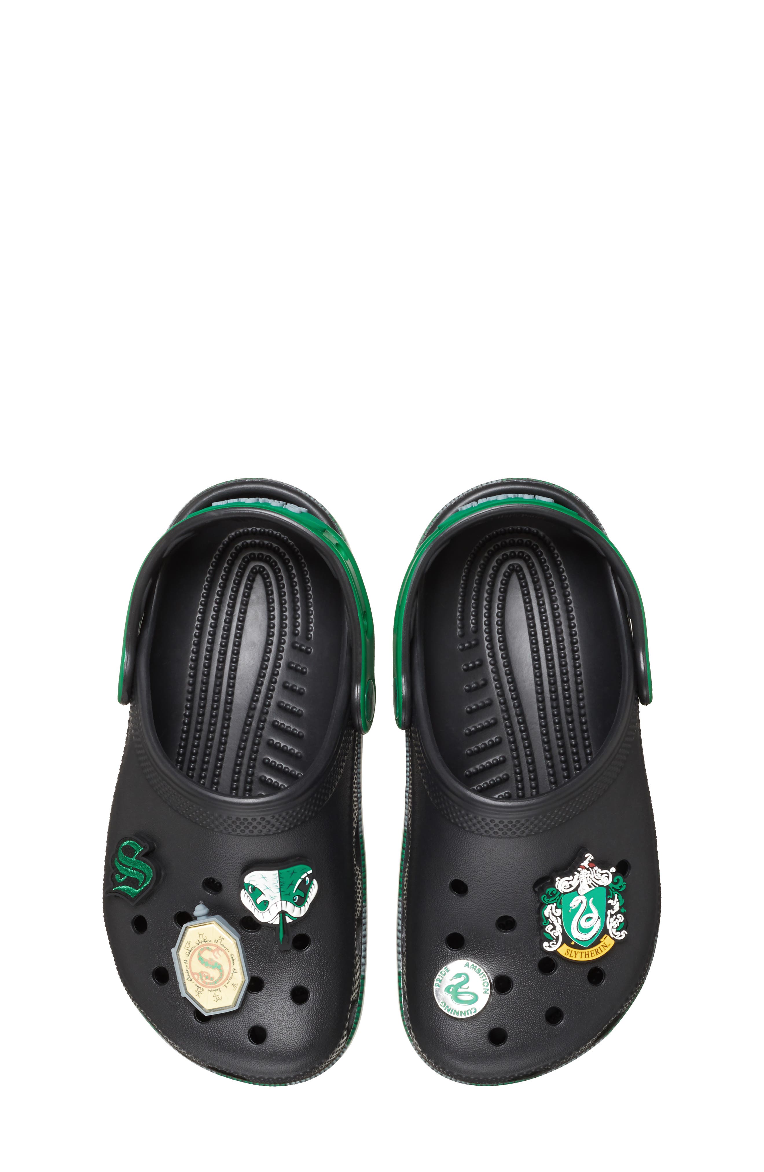 CROCS x Harry Potter<sup>™</sup> Kids' Slytherin Clog, Alternate, color, Black/ Green Multi
