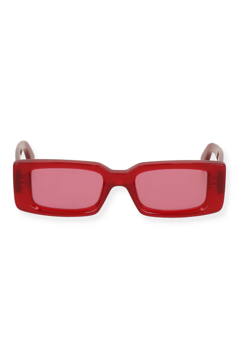 50mm Arthur Rectangular Sunglasses, Alternate, color, BURGUNDY BURGUNDY