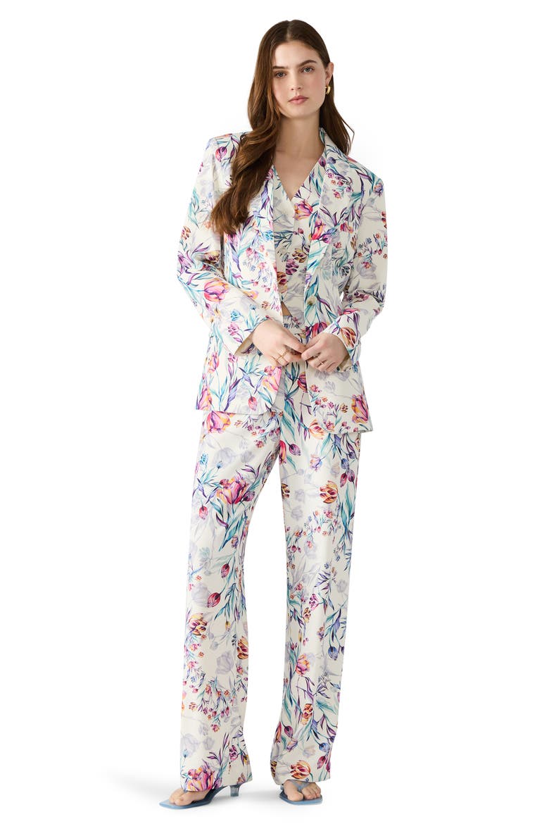 Destiny Floral Cotton Blazer, Alternate, color, ANTIQUE