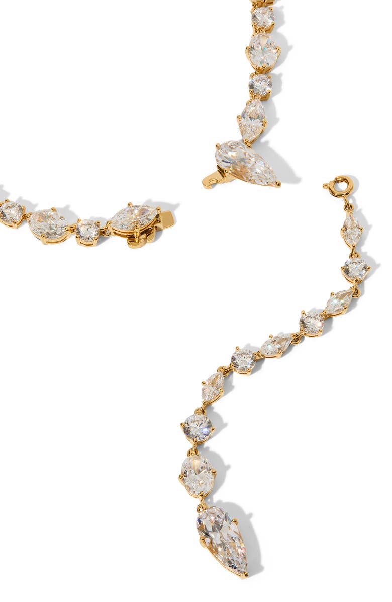 Nadri Riviera Convertible Y-Necklace, Alternate, color, Gold