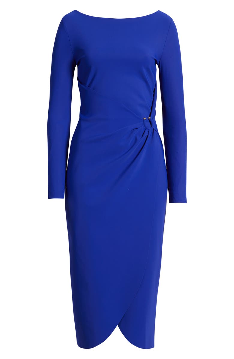 Chiara Boni La Petite Robe Gekko Long Sleeve Midi Dress, Alternate, color, Blue Violet