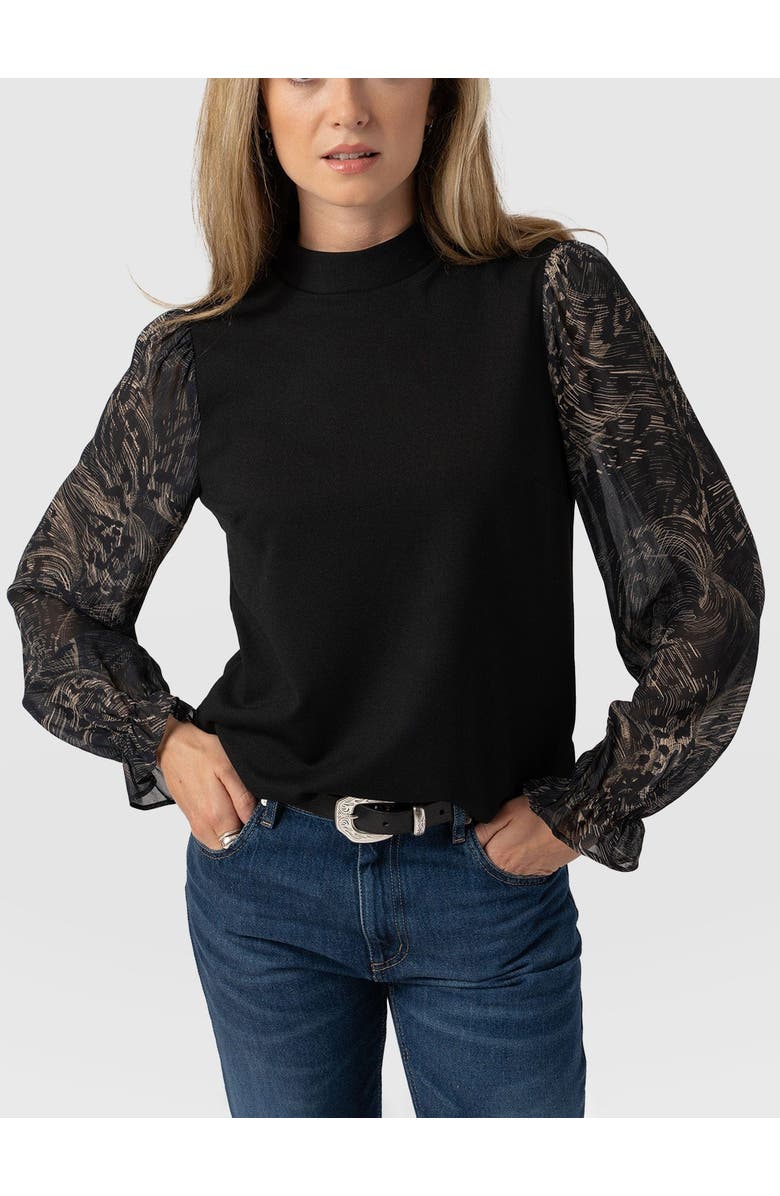 Saint + Sofia Penny Puff Sleeve Long Sleeve Top, Alternate, color,