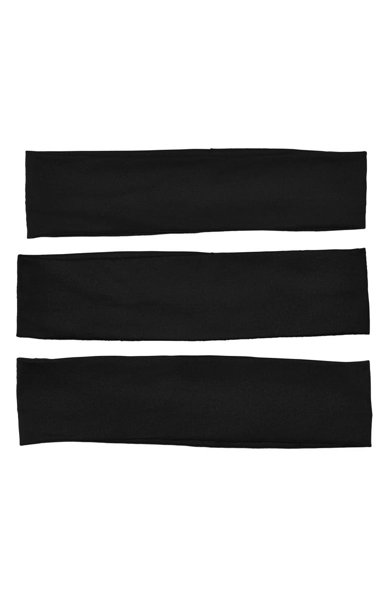 Kitsch Set of 3 Active Headbands, Alternate, color, Black