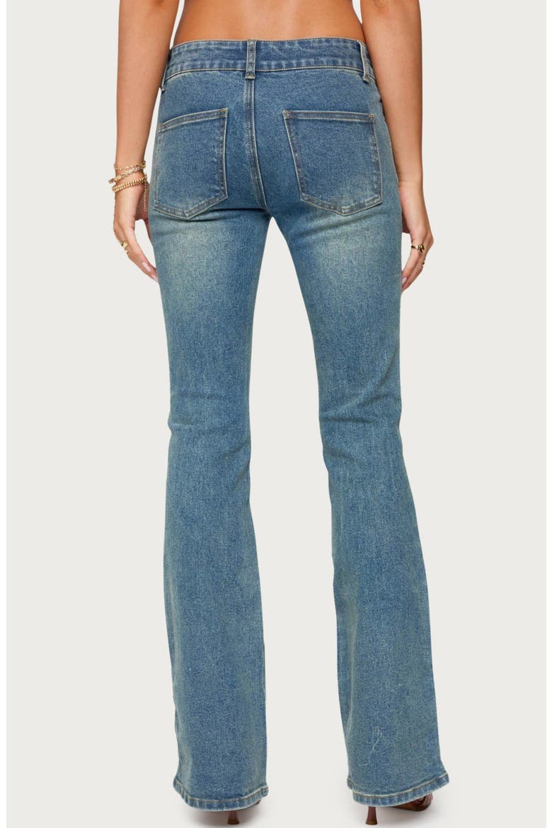 Mattea Patch Pocket Low Rise Flare Jeans, Alternate, color, BLUE-WASHED