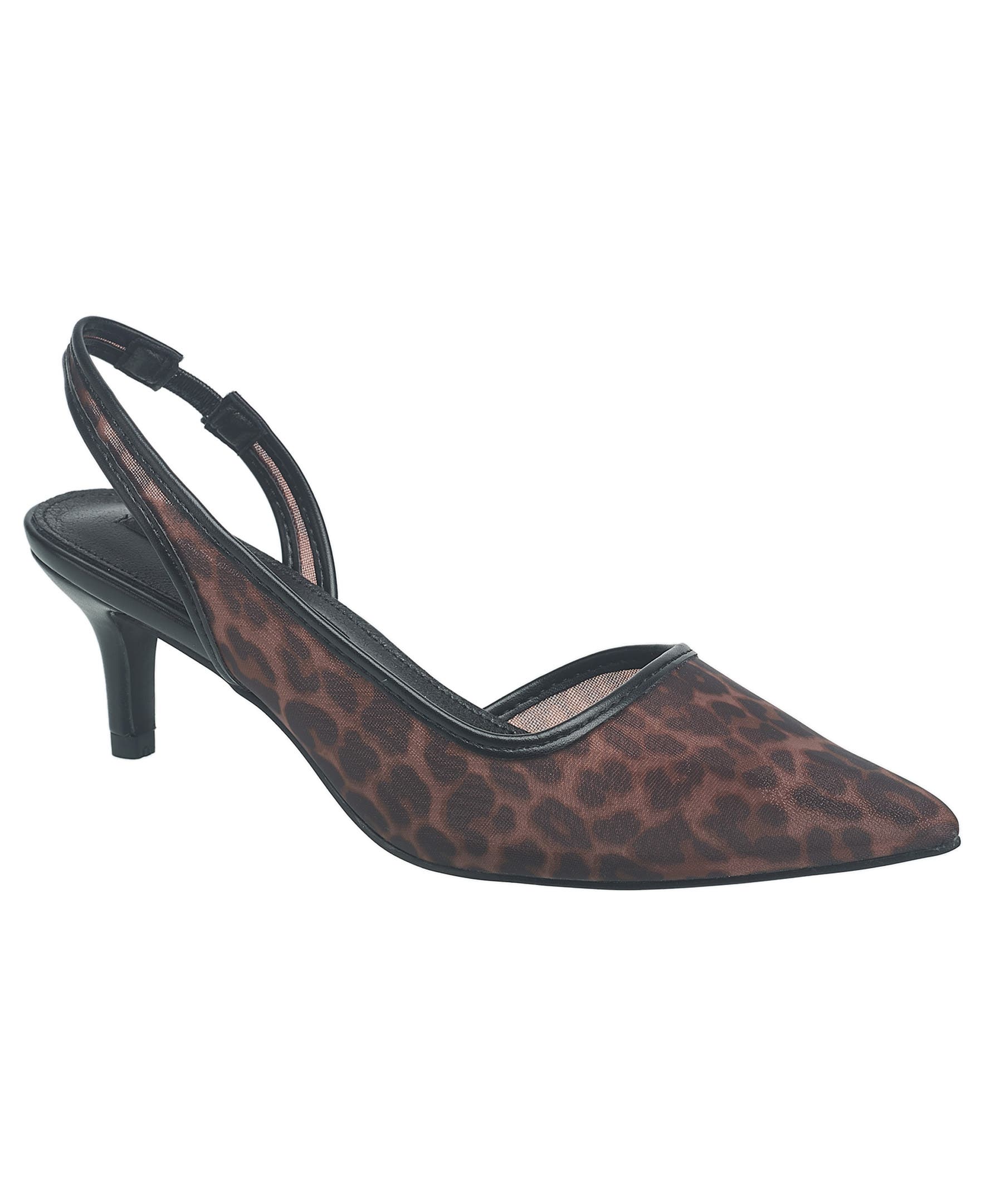 French Connection Ladies Quest Slingback Kitten Heel, Main, color, Leopard