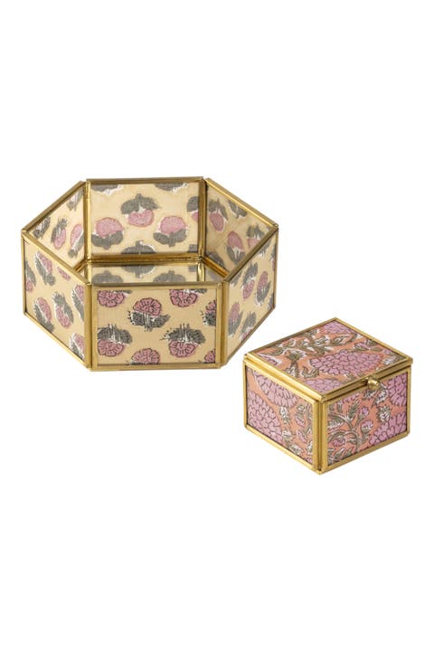 Fagu Glass Keepsake Box Set