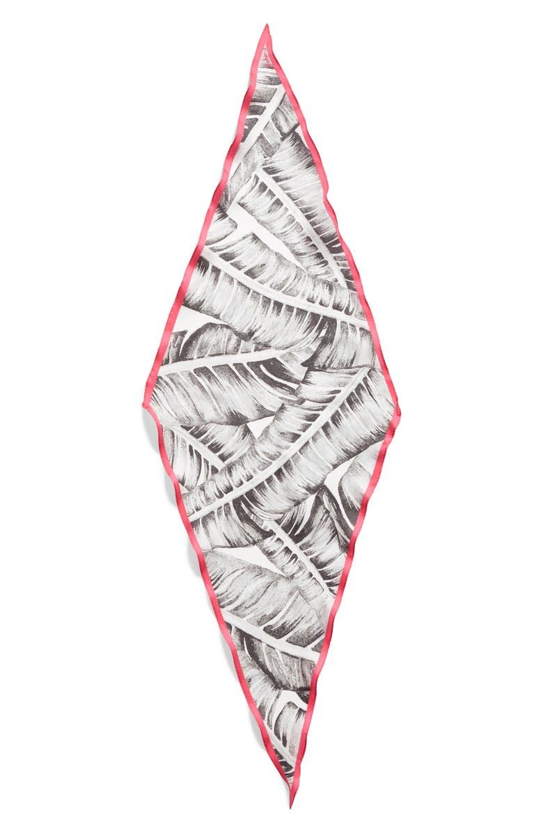 Echo Palm Silk Scarf, Alternate, color, 