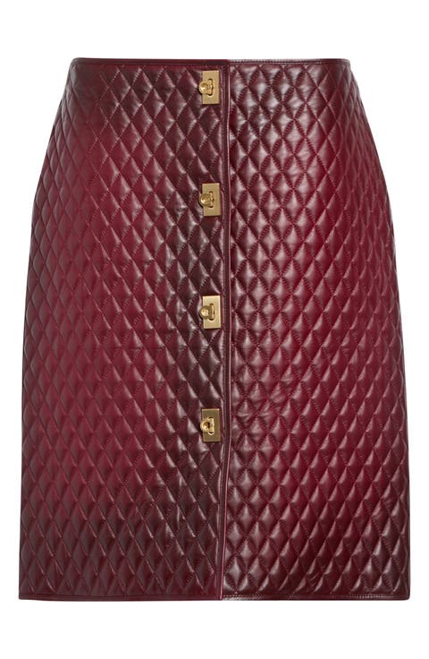 Plongé Nappa Leather Skirt