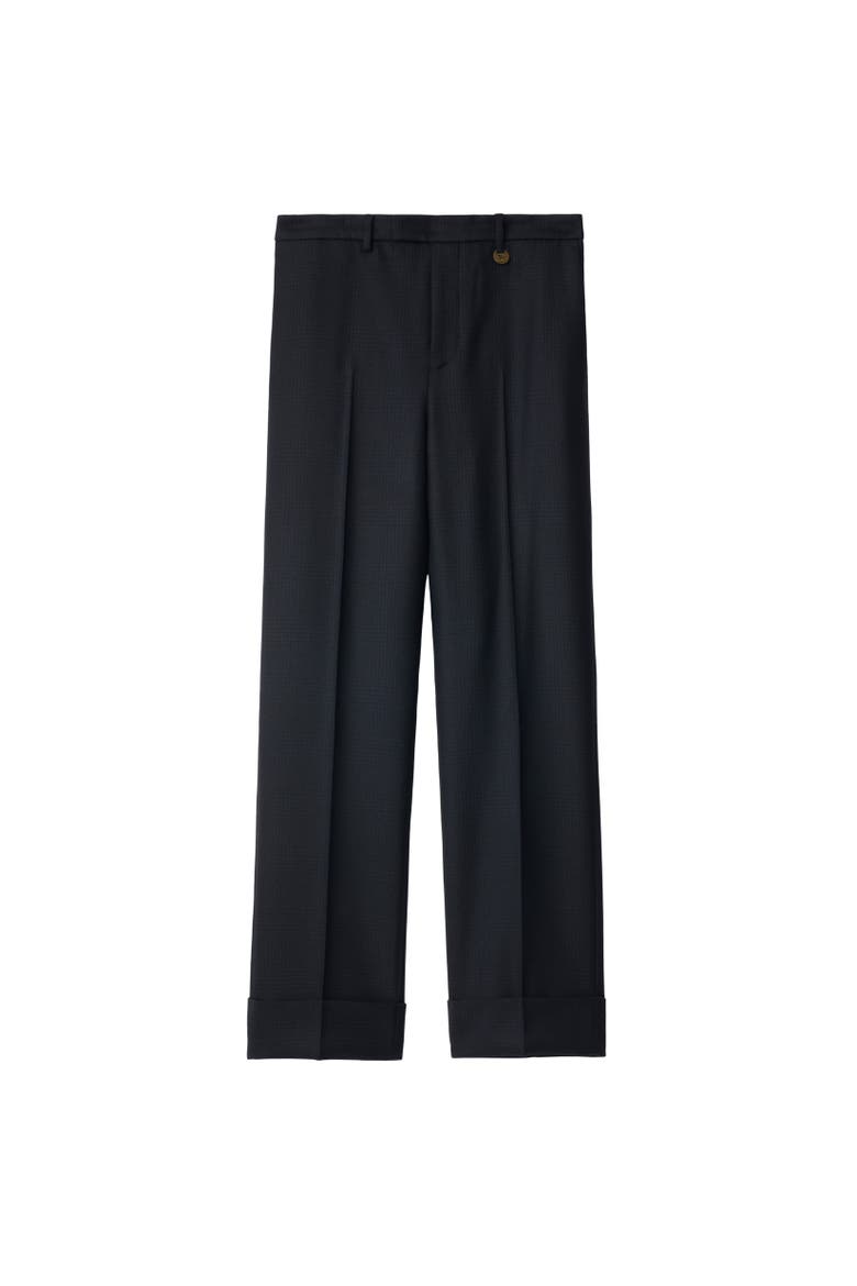 Check Wool Tailored Trousers, Alternate, color, Tarmac grey/dark pewter grey