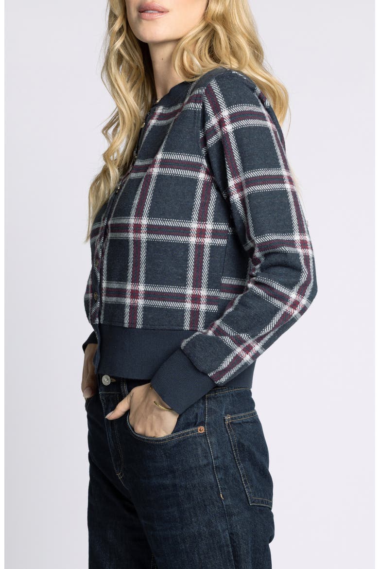 Monica Cardigan, Alternate, color, BLACK RED PLAID