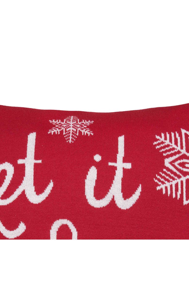 C&F Home Let it Snow In Red Christmas Throw Pillow, 20" x 20", Alternate, color, Red