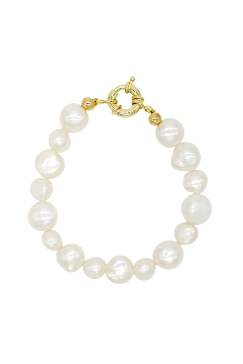 Natural Pearl Bracelet, Main, color, White