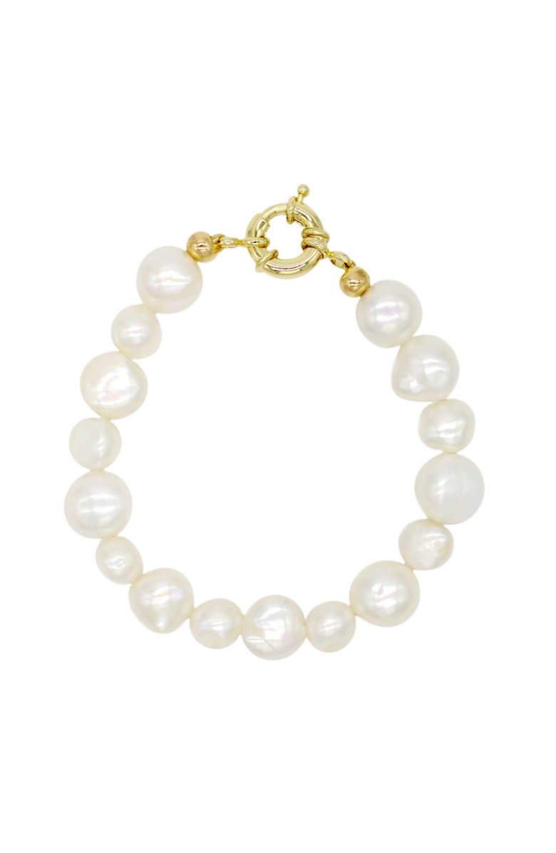 Velvet Luna Natural Pearl Bracelet, Main, color, White