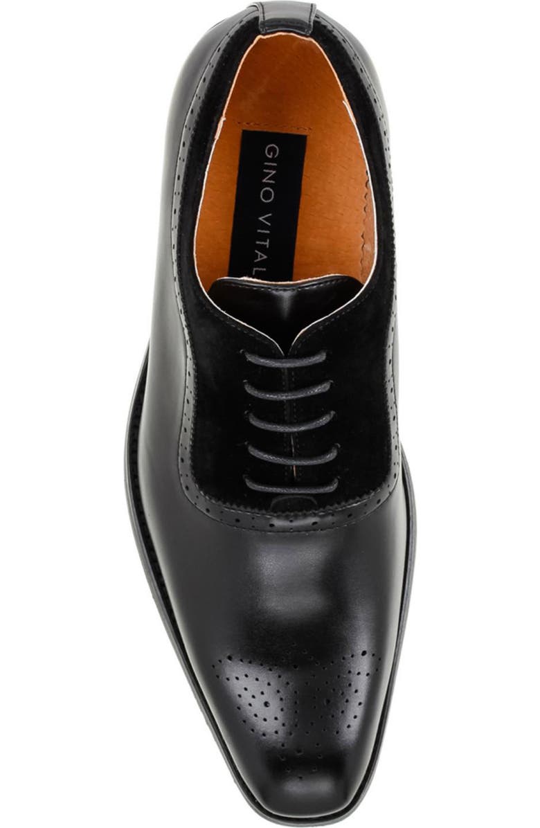 Gino Vitale Wingtip Oxford, Alternate, color, Black/ Black
